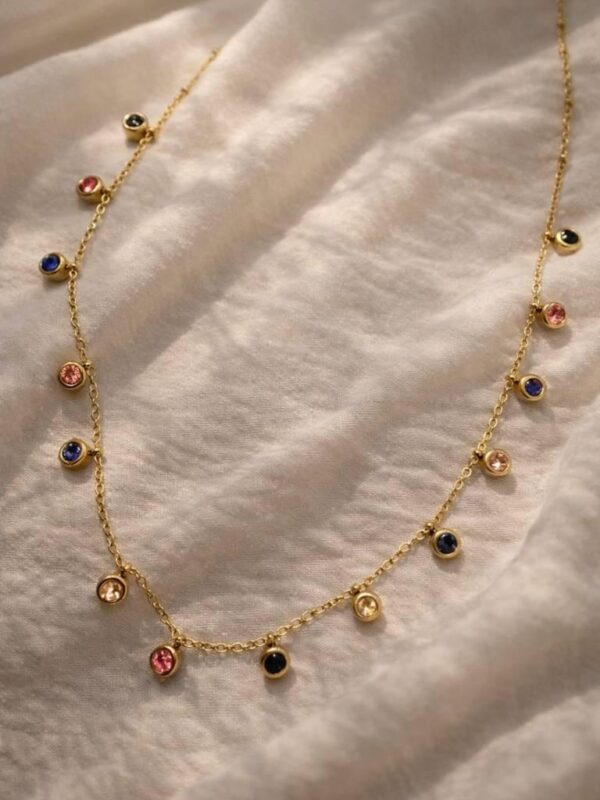 multicolor charm neckpiece